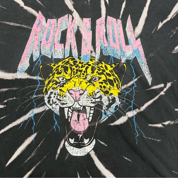 Urban Outfitters Zitter Tiger Rock & Roll Graphic Tee Women’s Size L - Picture 2 of 7